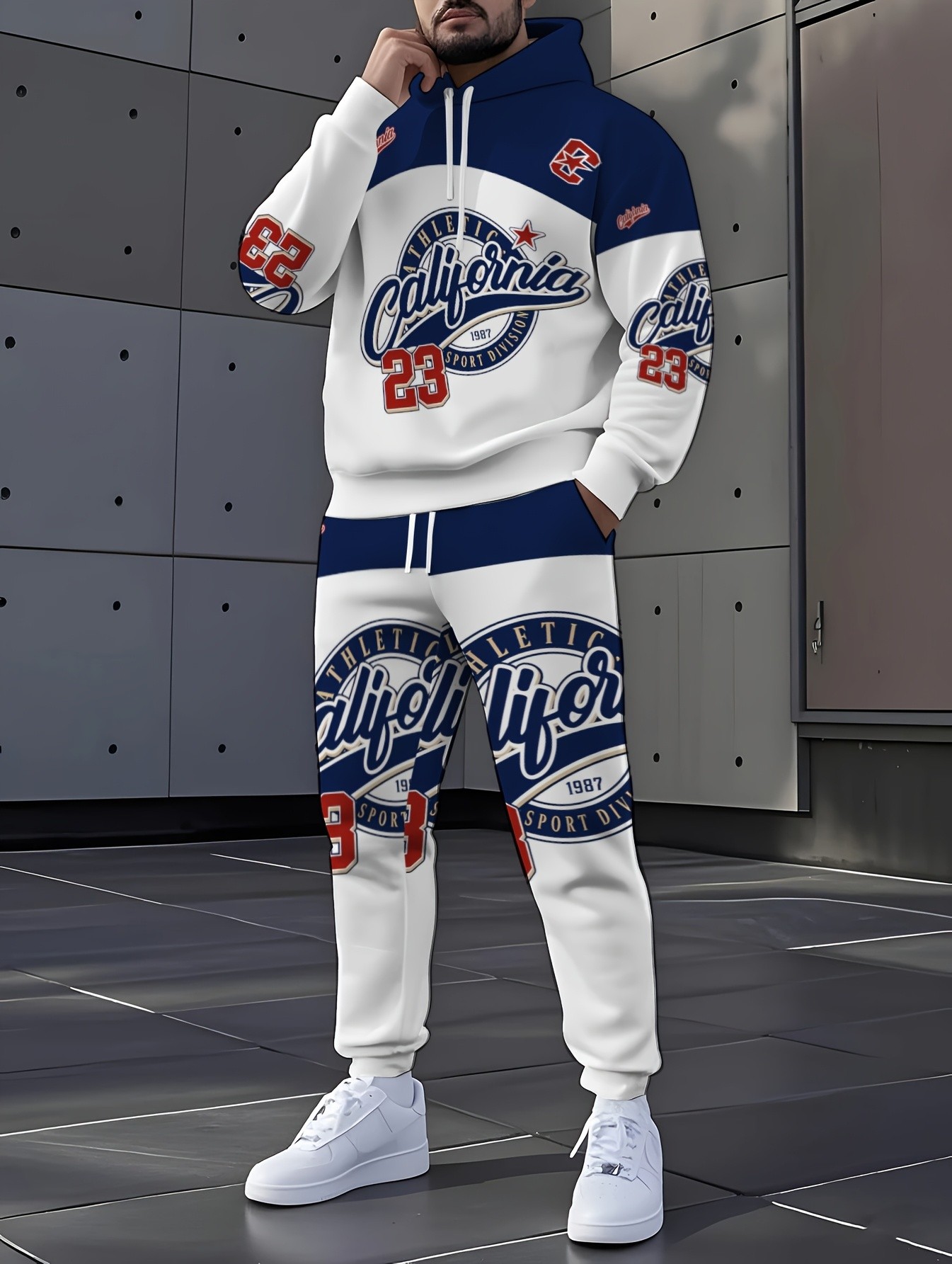 3D Printing Custom - 2026 Herbst/Winter Herren-Set aus Kapuzenpullover und