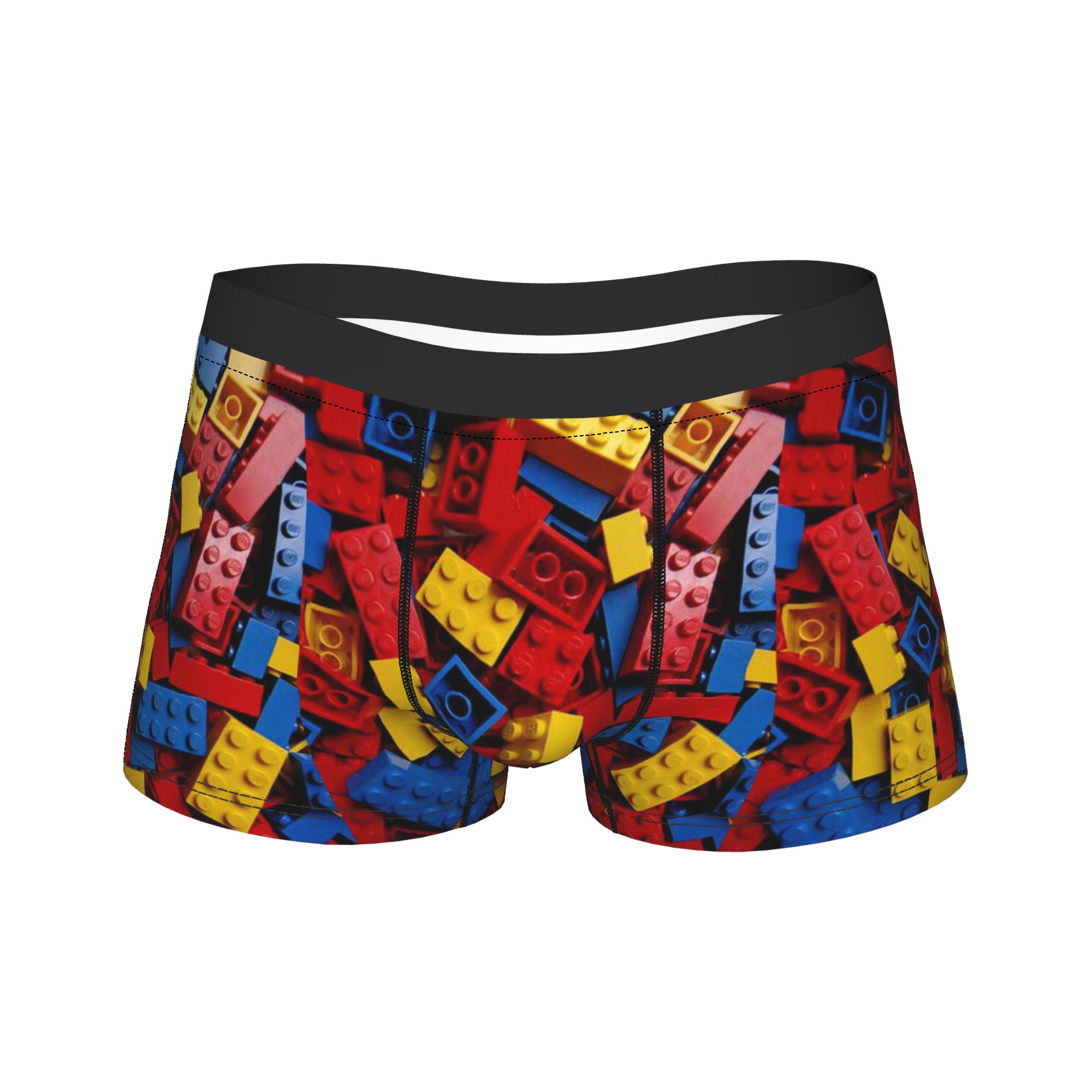 3D Printing Lego Bricks - 3D-Bausteinmuster-Unterwäsche, Legos-Textur, Herren-Unterhosen, sexy, weiche Trunks,
