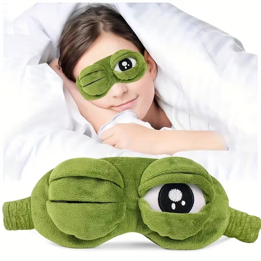 3D Printing Mask - 3D-Frosch-Schlafmaske, Natürliche Schlafmaske für Frauen und